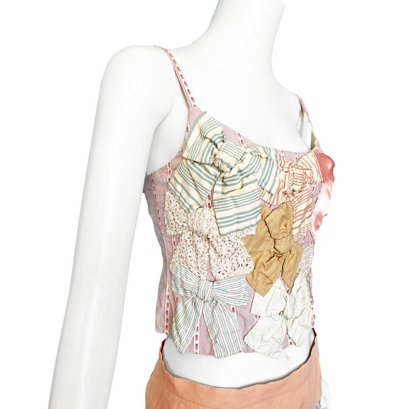 Y2K Moschino Pink Bows Corset Top & Skirt Set