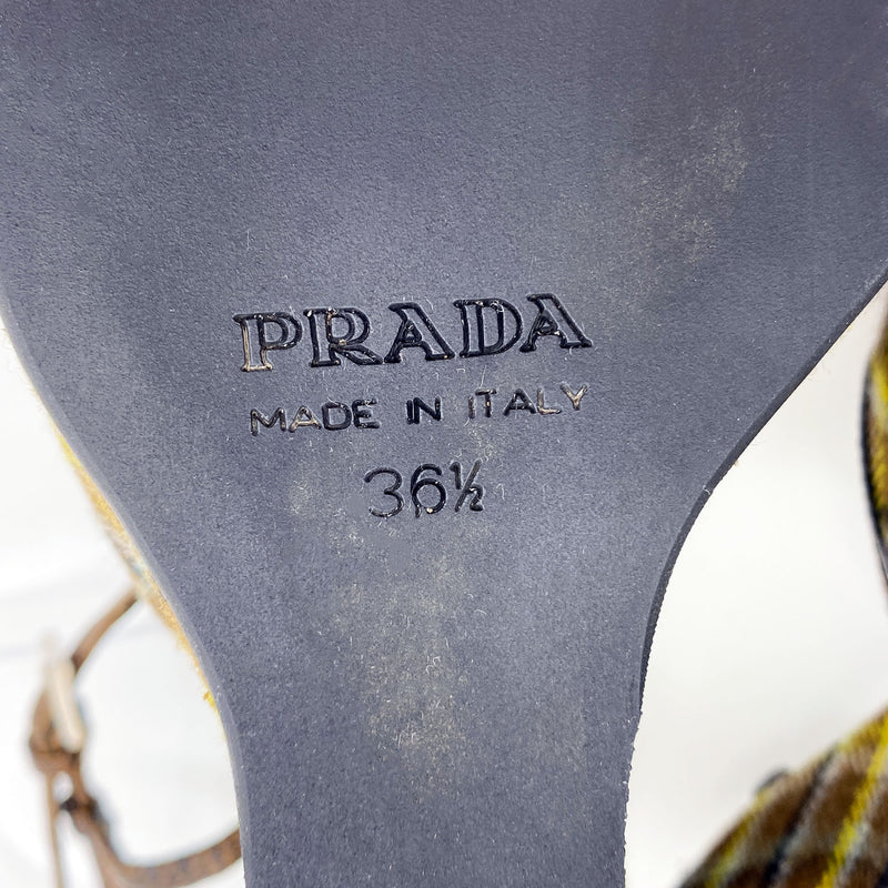 Y2K Prada Tartan Platform Shoes