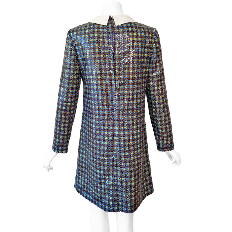 Prada 2011 Printed Sequin Mini Dress