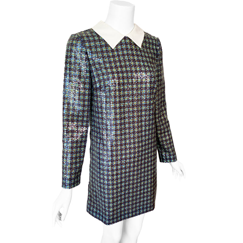 Prada 2011 Printed Sequin Mini Dress