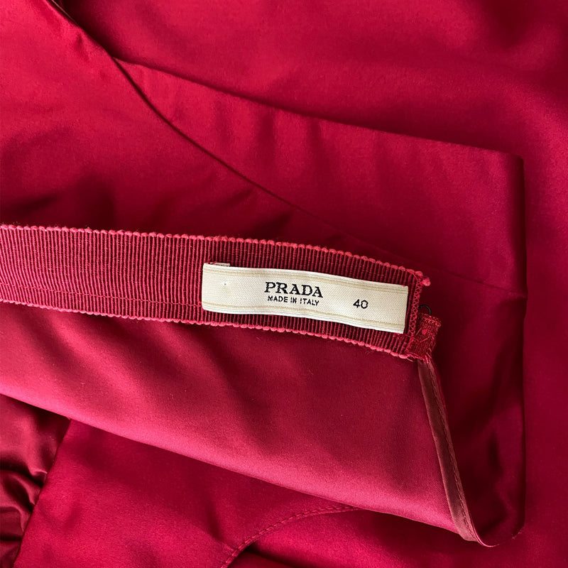 Prada 2006 Scarlet Silk Top