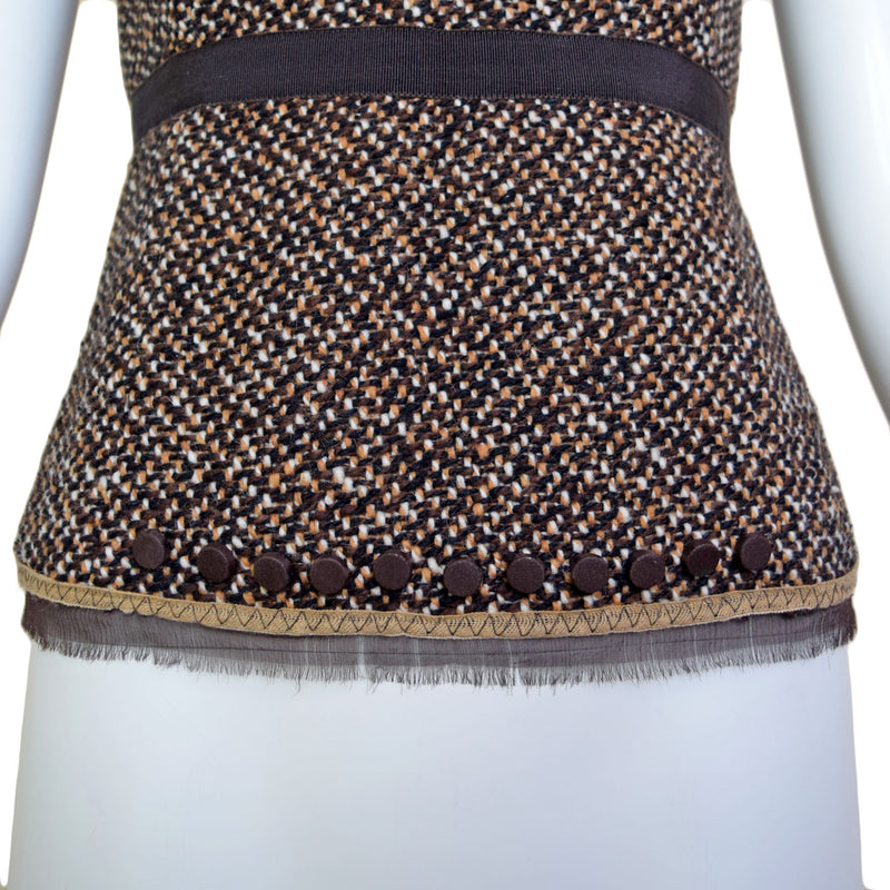 Prada AW 2000 Tweed Corset Top
