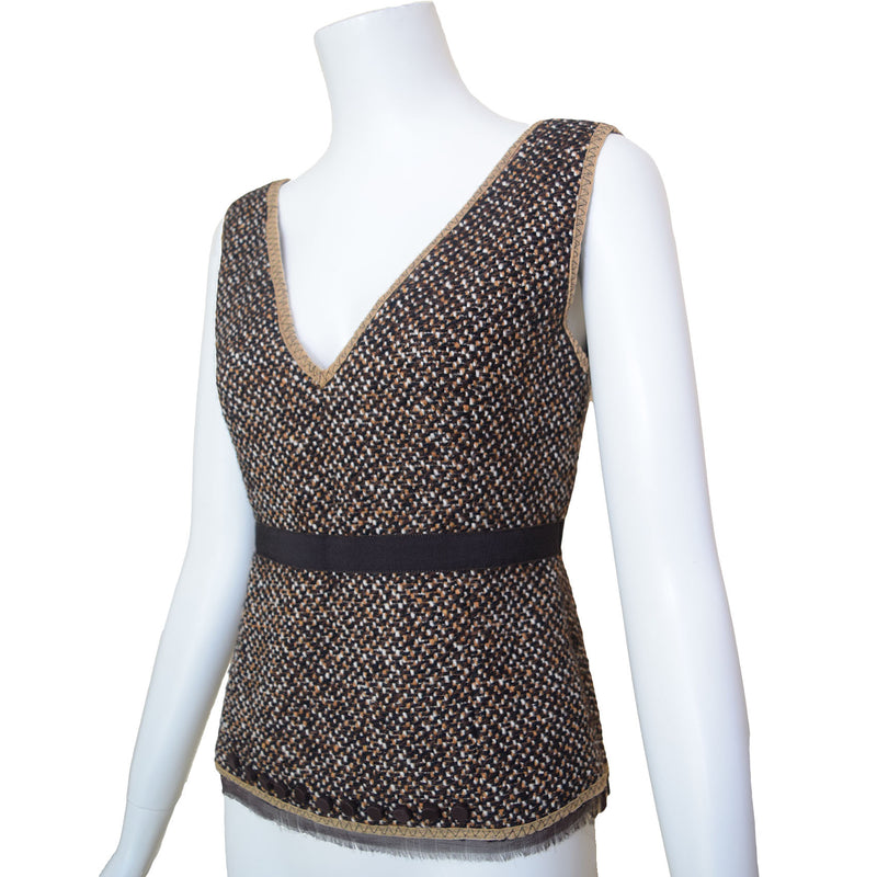 Prada AW 2000 Tweed Corset Top