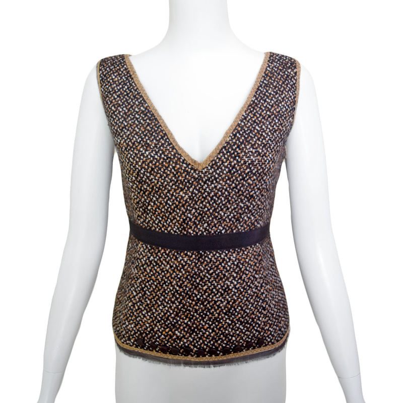Prada AW 2000 Tweed Corset Top