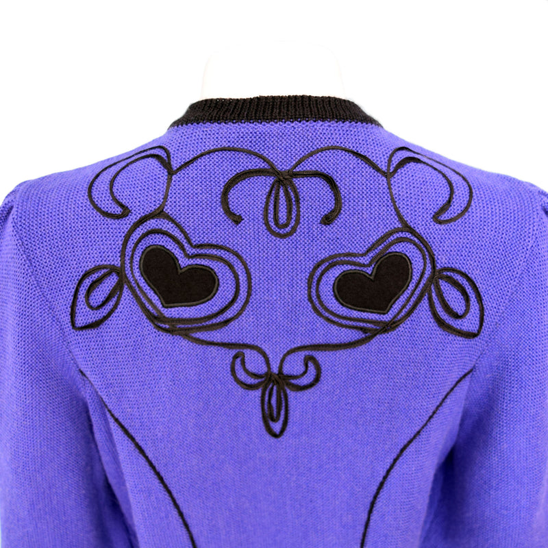 1980s Heart Appliqué Cardigan