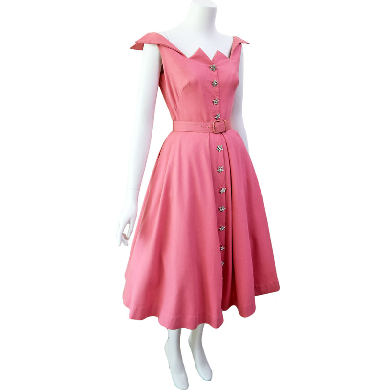 1950s Rhinestone Star Dress