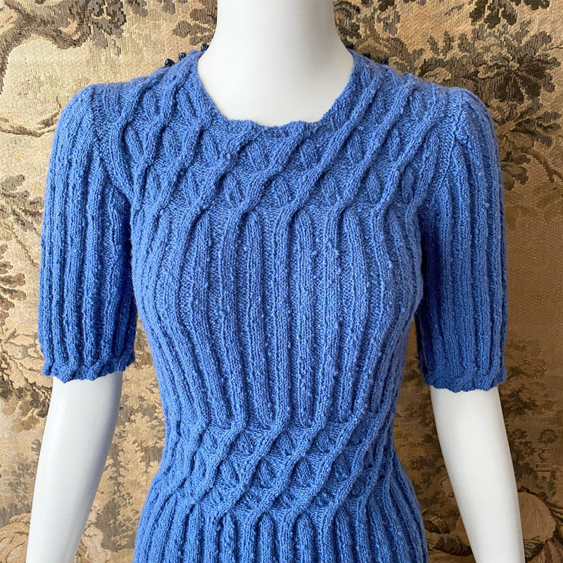 1940s Cable Knit Pullover