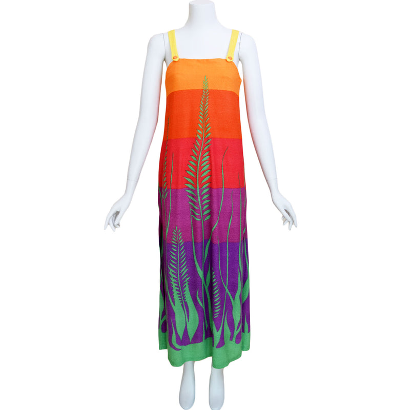 1970s French Terry Maxi Dress