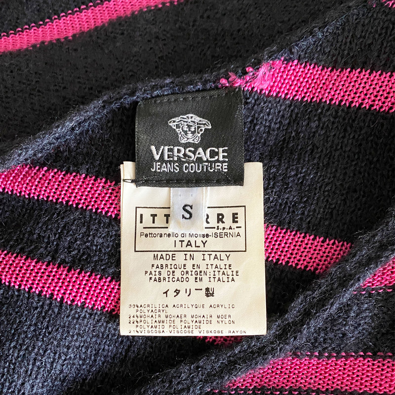 Y2K Versace Jeans Couture Asymmetrical Knit Top