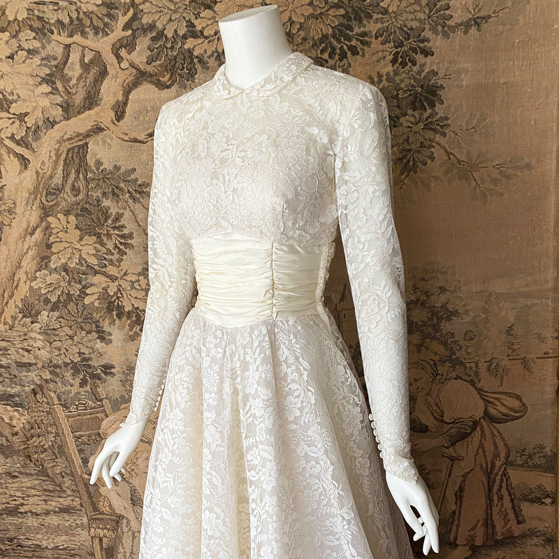 1960s Lace Wedding Dress & Bolero