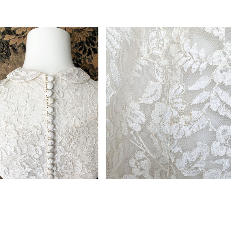 1960s Lace Wedding Dress & Bolero