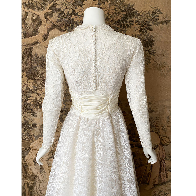 1960s Lace Wedding Dress & Bolero