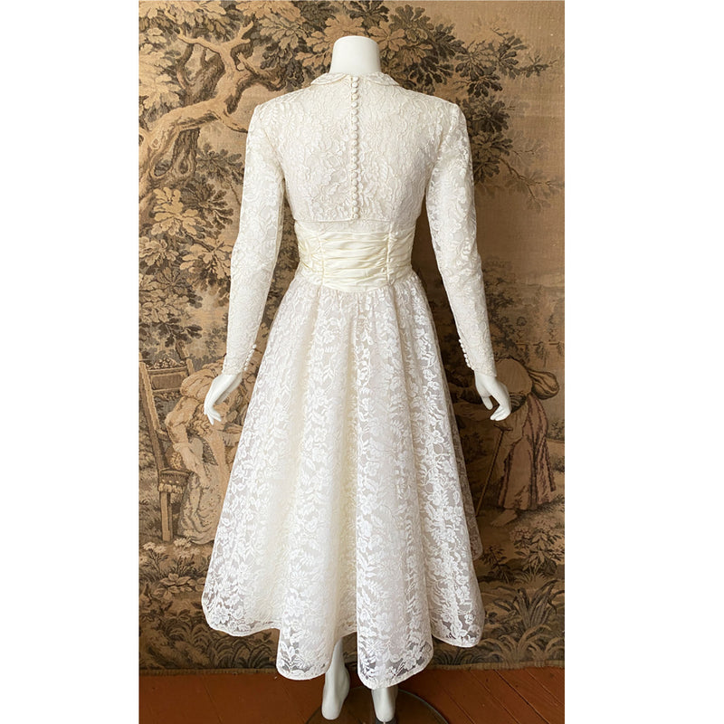 1960s Lace Wedding Dress & Bolero