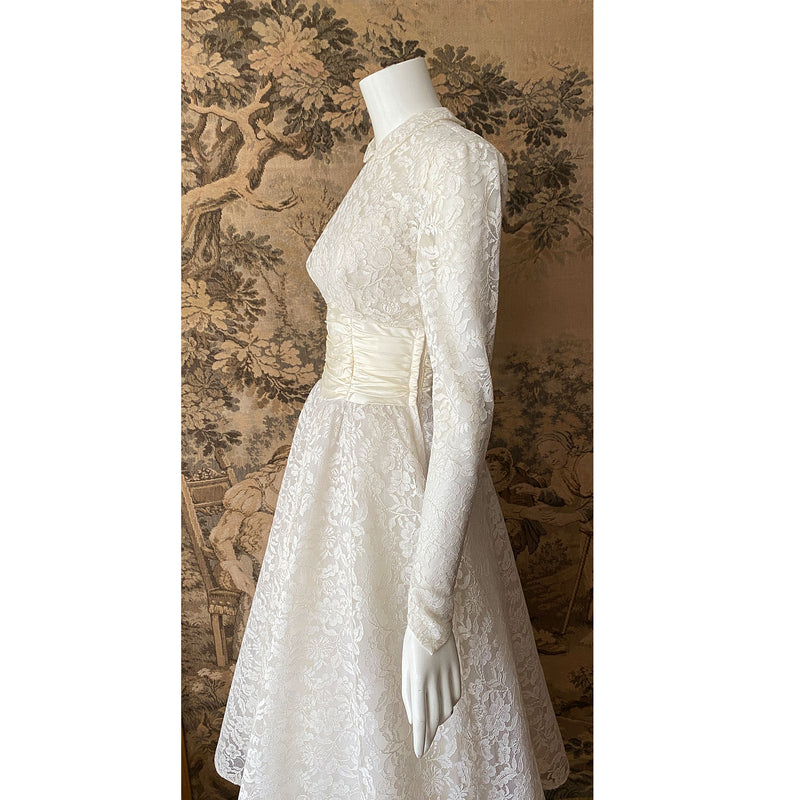 1960s Lace Wedding Dress & Bolero