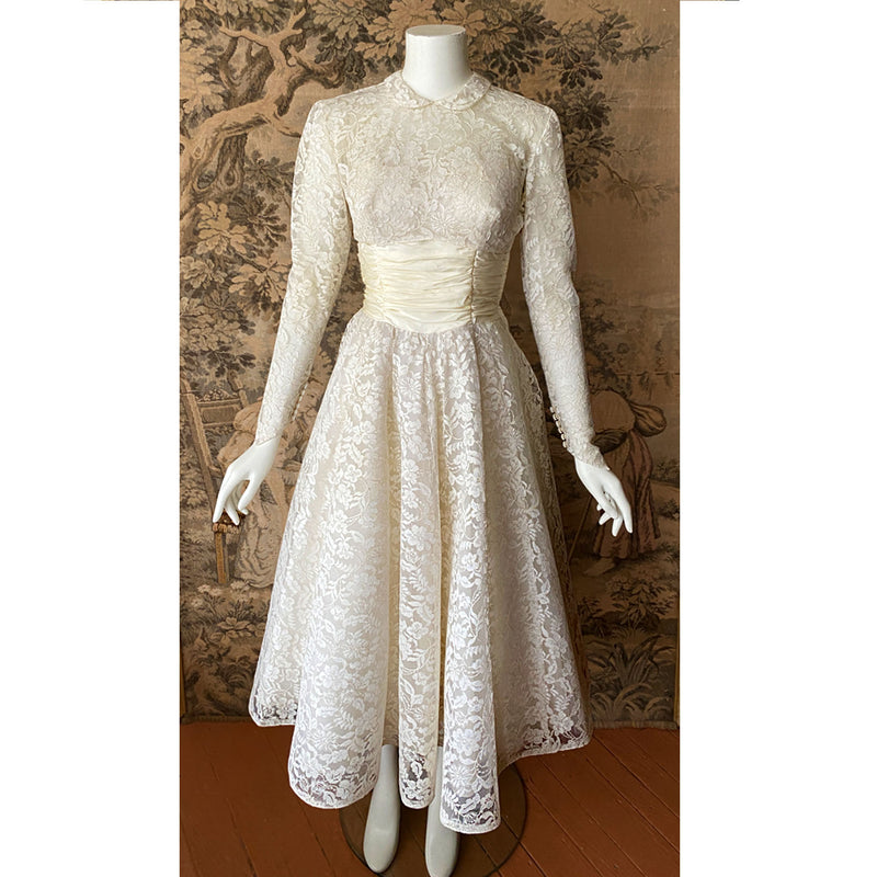 1960s Lace Wedding Dress & Bolero