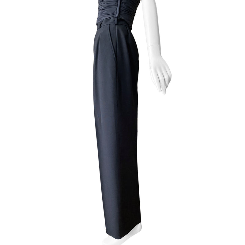 1980s Yves St Laurent Rive Gauche Black Trousers