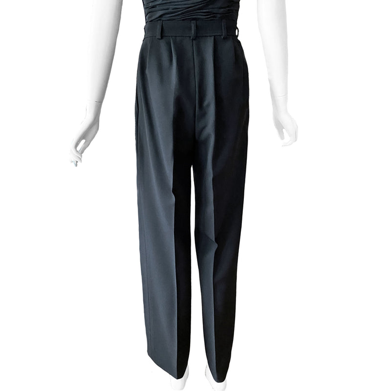 1980s Yves St Laurent Rive Gauche Black Trousers