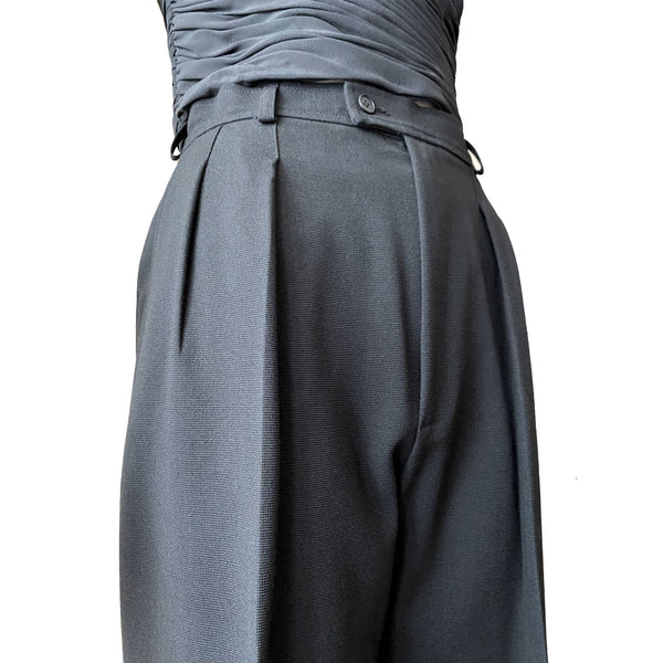 1980s Yves St Laurent Rive Gauche Black Trousers