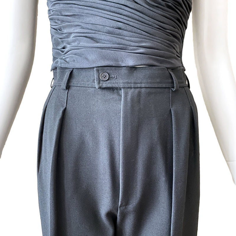 1980s Yves St Laurent Rive Gauche Black Trousers