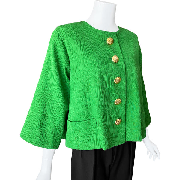 1980s Yves St Laurent Rive Gauche Green Jacket
