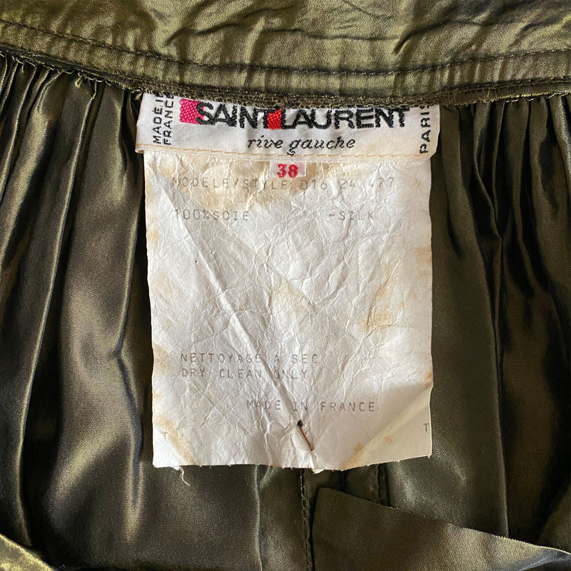 Yves St Laurent Rive Gauche 1980s  Silk  Skirt